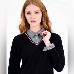 V-Neck Sweater with undershirt